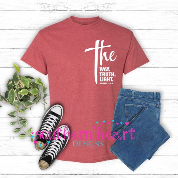 The Way, The Truth, The Light T Shirt, Christian T Shirt - Picture 1 of 1